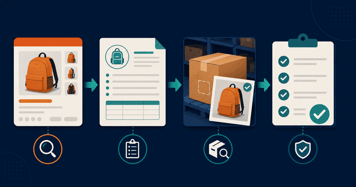 Four-step Taobao listing, Hubbuy order, warehouse inspection and approval workflow